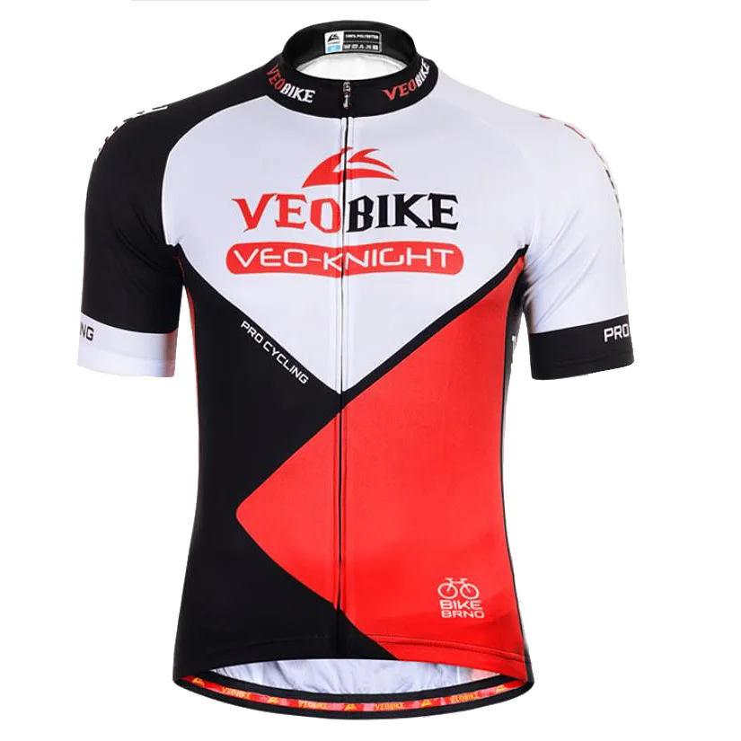 jersey red2 VEOBIKE Pro Team велосипедная майка Мужская с коротким рукавом Одежда для велосипеда дышащая велосипедная Одежда Мужская одежда для велоспорта комплект спортивной одежды - Цвет: jersey red2