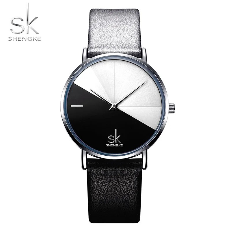 Shengke Винтаж женские наручные часы кожаные необычные relojes para mujer relogio feminino|Женские