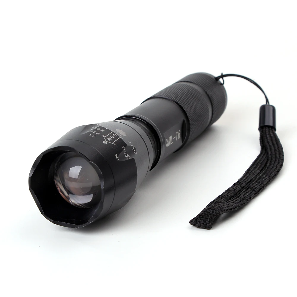 JouFou Hunting Lights LED Flashlight Warm White Light 500 lumens High Power Zoomable Torch Red Laser 20mm Picatinny Mount | Спорт и