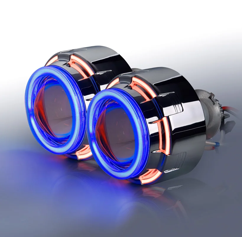 3 дюйма bi xenon HID объектив проектора H1 H7 H4 H13 9007 9005 9006 двойной угол глаз автомобиля