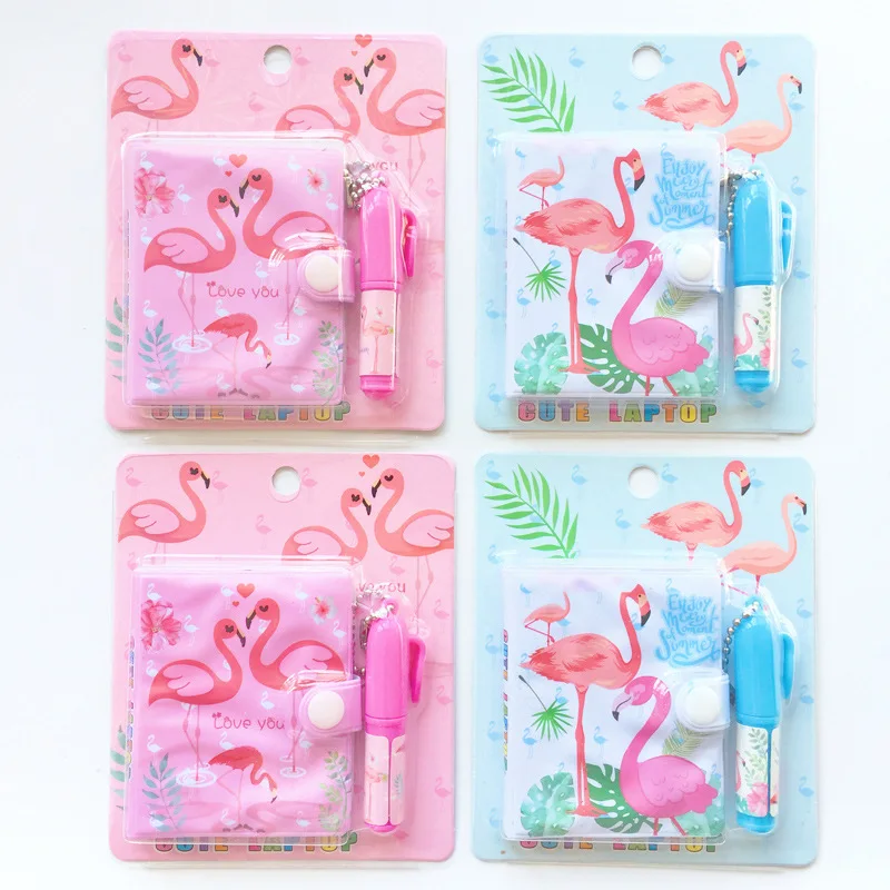 Flamingo 1 book 1 PC Cute Unicorn Flamingo Memo Pad Sticky Notes Memo Notepad Notebooks Gift Kawaii Stationery - Цвет: Flamingo 1 book