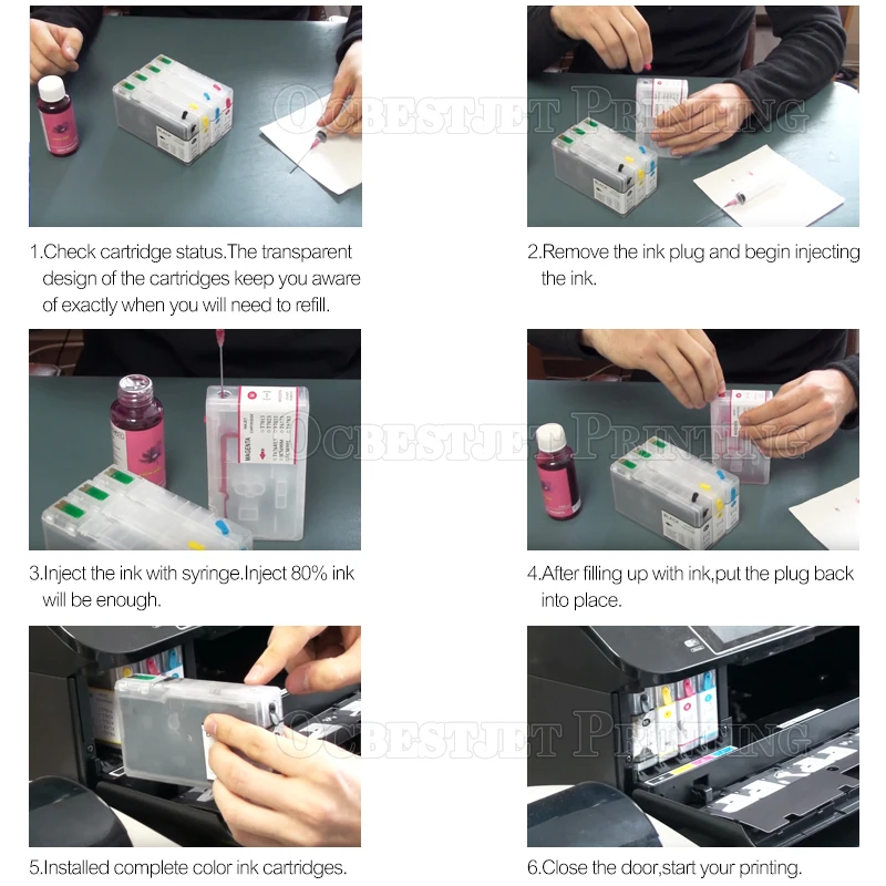 4 цвета/комплект картридж с чернилами для Epson | Компьютеры и офис