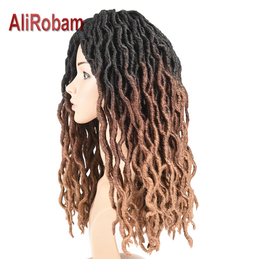 AliRobam Goddess Faux locs кудряшки Омбре черный коричневый блонд косы синтетические