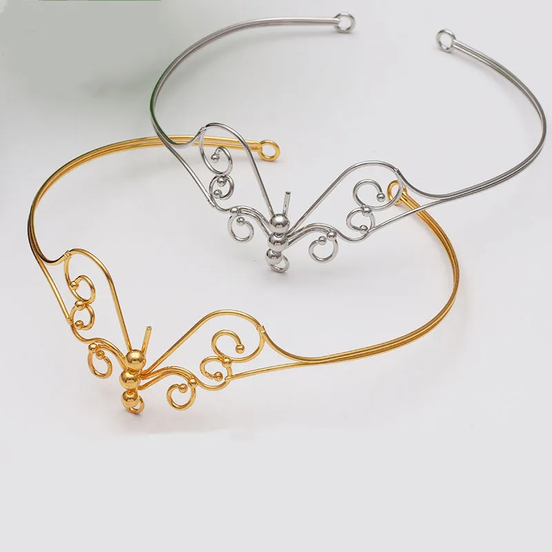 1 шт. бабочка в форме оголовья металлическая оголовье DIY ювелирные
