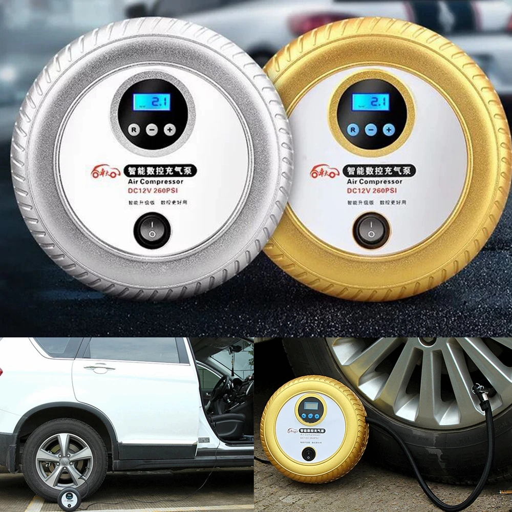 Универсальный 12V электрический надувающий станок 260PSI автомобильный насос для
