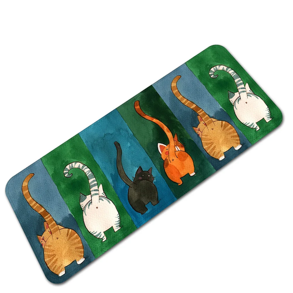 Длинные Кухня фланелевые коврики Гостиная ковер коврик Домашний для входа