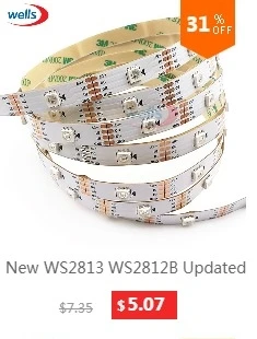 WS2812B умный светодиодный пиксель полосы 30/60/144 светодиодный s/m WS2812 IC SMD 5050 RGB светодиодный полосы света 1 М/4 м/5 м DC5V Водонепроницаемый/не Водонепроницаемый
