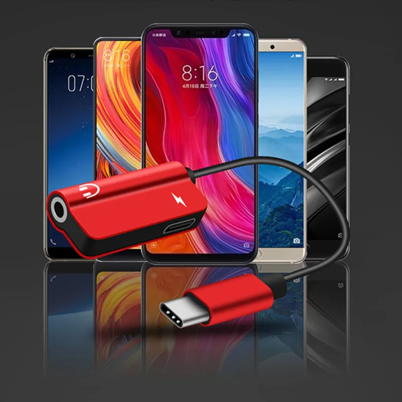 USB Type C Audio Cable Adapter Type-C to 3.5mm jack Splitter Earphone for Samsung S9 Huawei Mate20 Xiaomi |