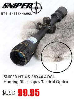 SNIPER NT 3,5-10X40 AOGL охотничьи оптические прицелы тактический оптический прицел полноразмерный стеклянный гравированный прицел с подсветкой RGB