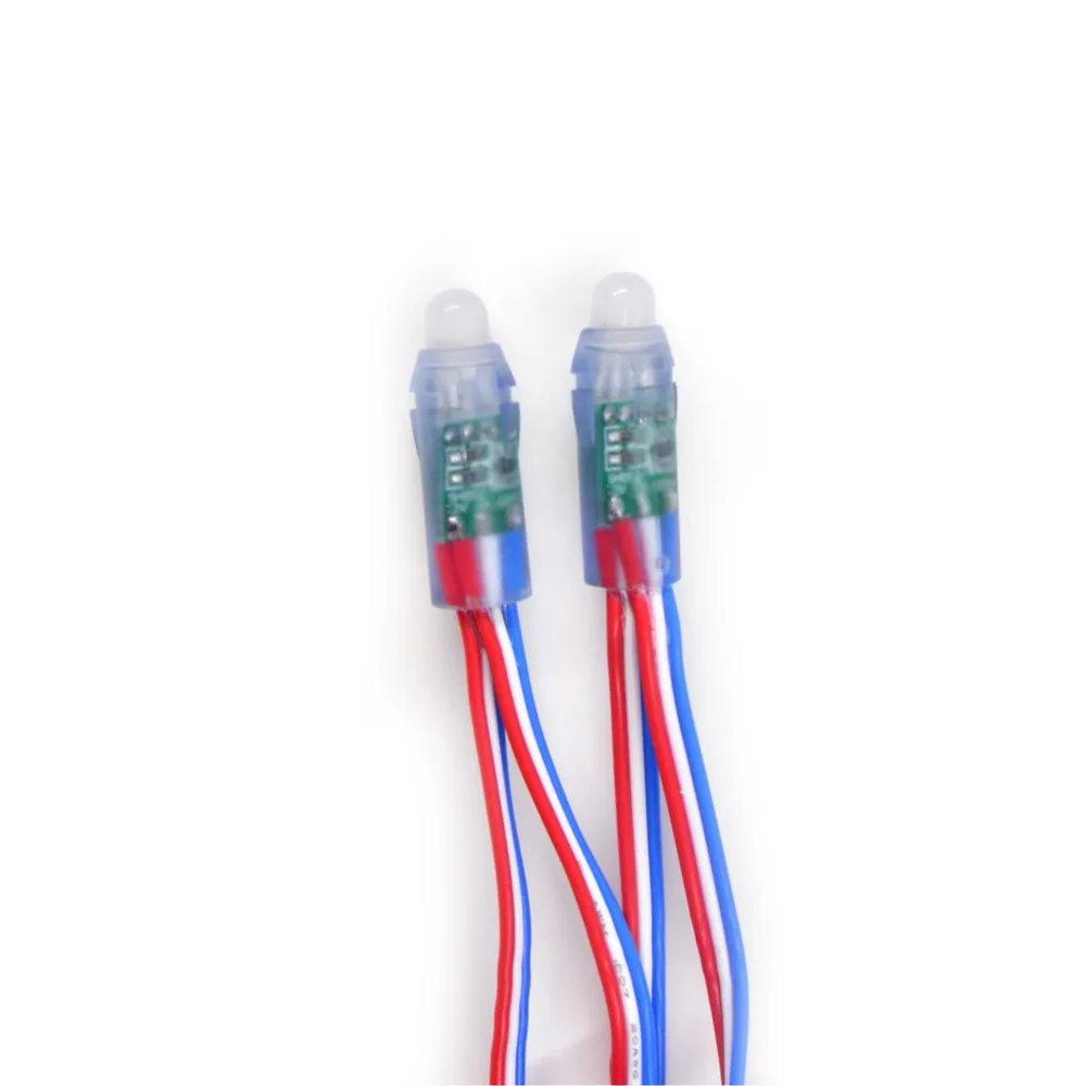 300 шт. быстрая доставка провод WS2811 12 мм RGB LED пикселей умный модуль String Node IP68 DC5V/12V |