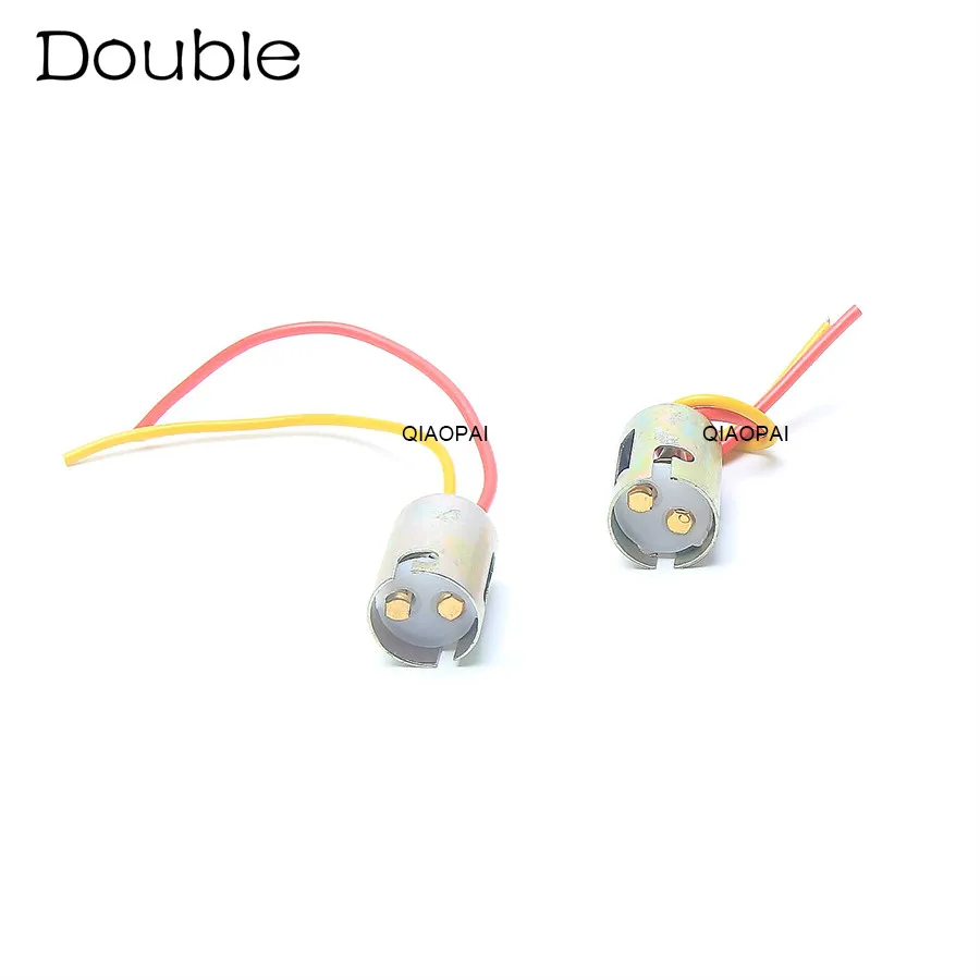 1 пара светодиодных индикаторов BA9S основа для лампы однопроводный двойной провод
