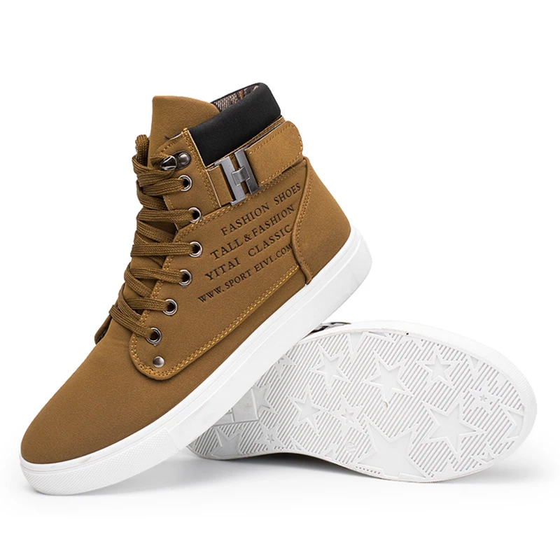 YWEEN New Men's Casual Shoes High-Top Autumn Winter Lace-up Men Ankle Boots | Обувь