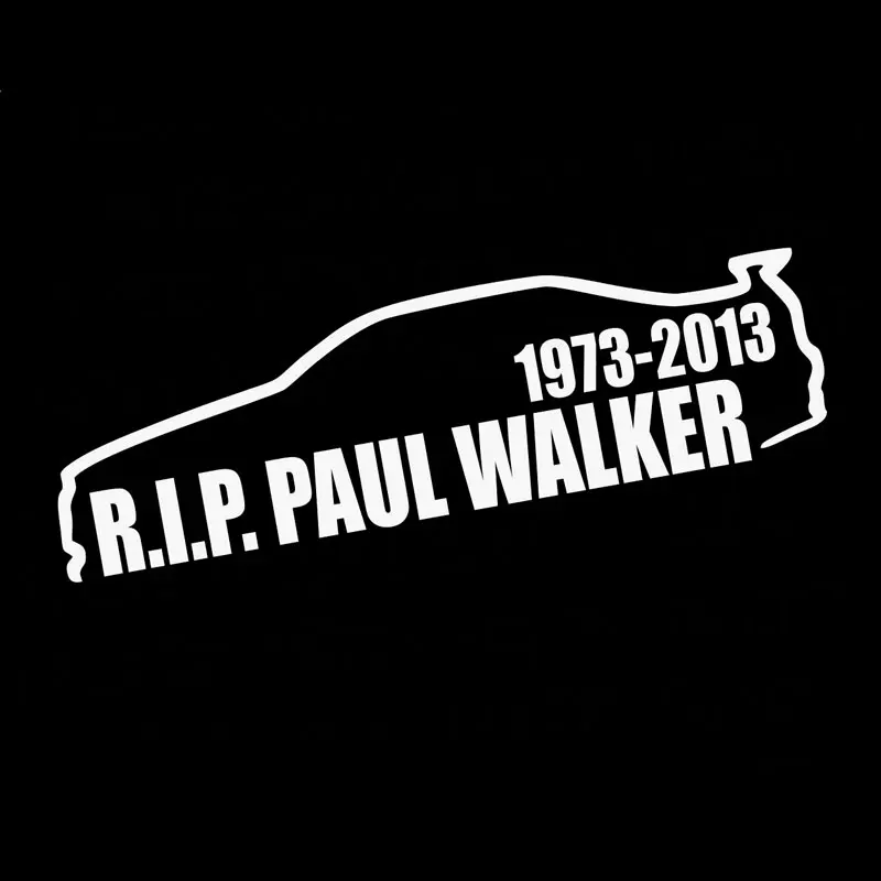 Виниловая наклейка Paul Walker RIP 14 3 см * 9 пониженная позиция смещения Настраиваемые