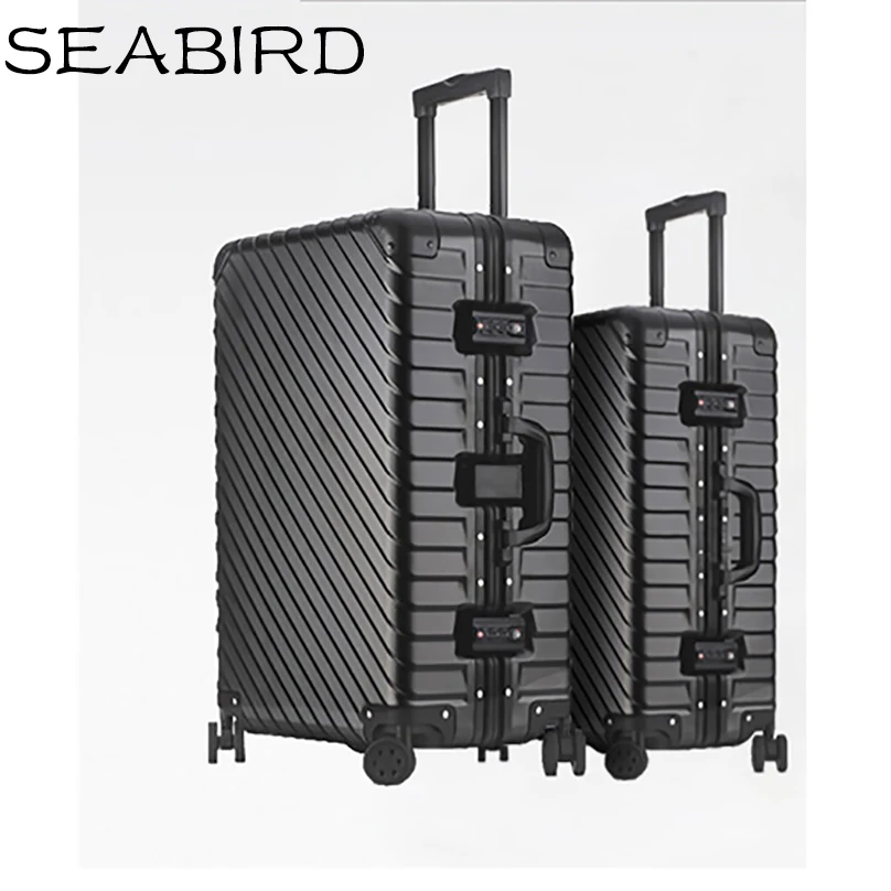 Чемодан на колесиках SEABIRD Дорожный чемодан с алюминиевой рамой ручной 20 22 24 26 29