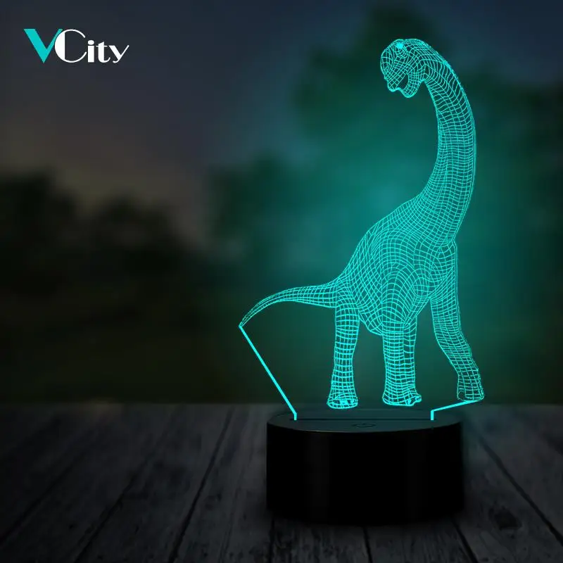 VCity динозавр 3D светодиодный светильник животные домашний декоративный для