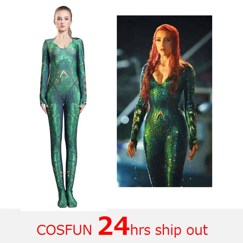 Aquaman Mera/костюм для женщин и девочек янтарная королева моря женский костюм Лига