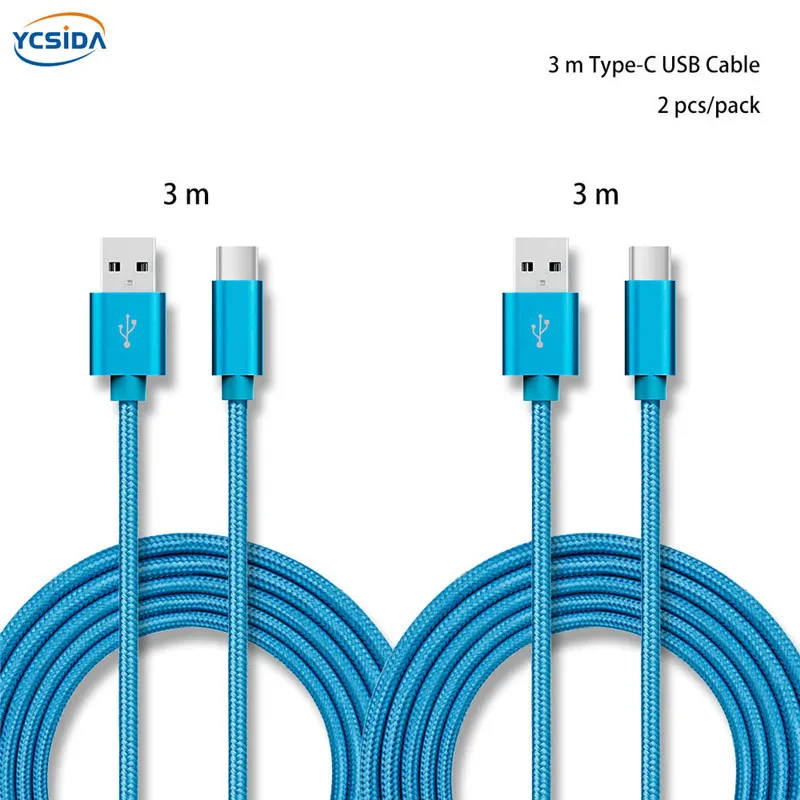 5V 2.4A USB C нейлоновый кабель для зарядного устройства Samsung S10/LG G6/Huawei mate 20/Xiaomi 8/OPPO