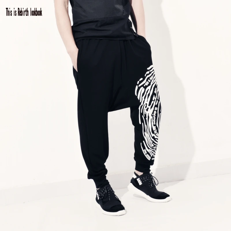 Новинка весна-лето 2017 Мужская одежда модные повседневные брюки с большим шаговым