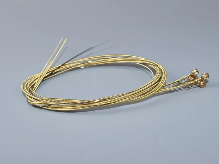free shipping Authentic guitar string 1 set of six strings brass golden folk full | Спорт и развлечения