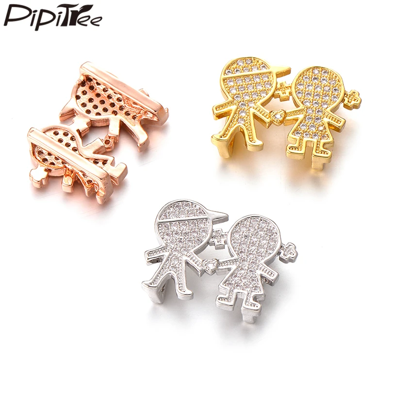 Pipitree новинка 2019 прозрачные кубические циркониевые шарики для мальчиков и шармы
