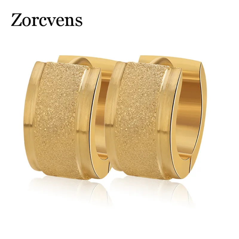 ZORCVENS Gold-Color Stainless Steel Hoop Earrings for Women 2022 New Fashion Party Jewelry Lead &amp Nickel Free Brincos | Украшения и