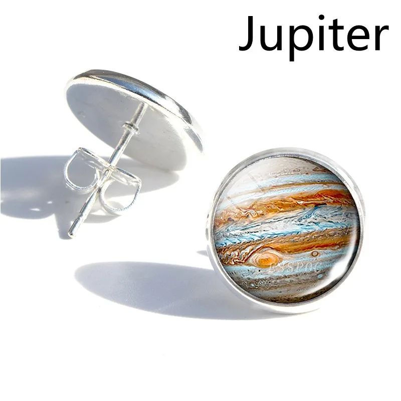 Солнечная система Moon Sun Earth Mars Jupiter серьги планета с покрытием женские стеклянные