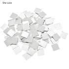 Квадратная стеклянная зеркальная мозаичная плитка Chzimade, 10x1015x15 мм, 100 шт.лот