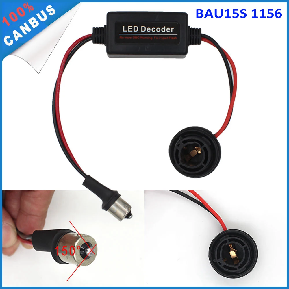 2 шт. резистор Canbus 1156 Ba15s 1157 T10 7443 7440 светодиодный декодер|Аксессуары для фар авто| |