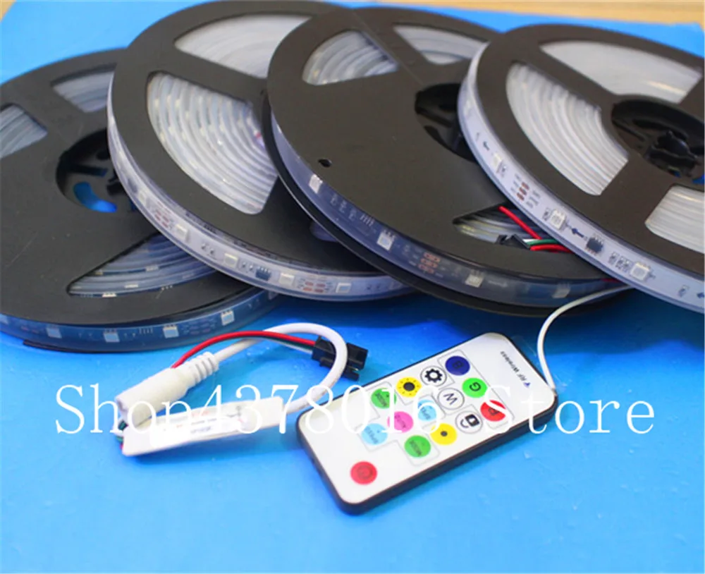 WS2811 5050 RGB Светодиодная лента 1 м/5 м 150 300 светодиодов индивидуальный адресуемый DC12V