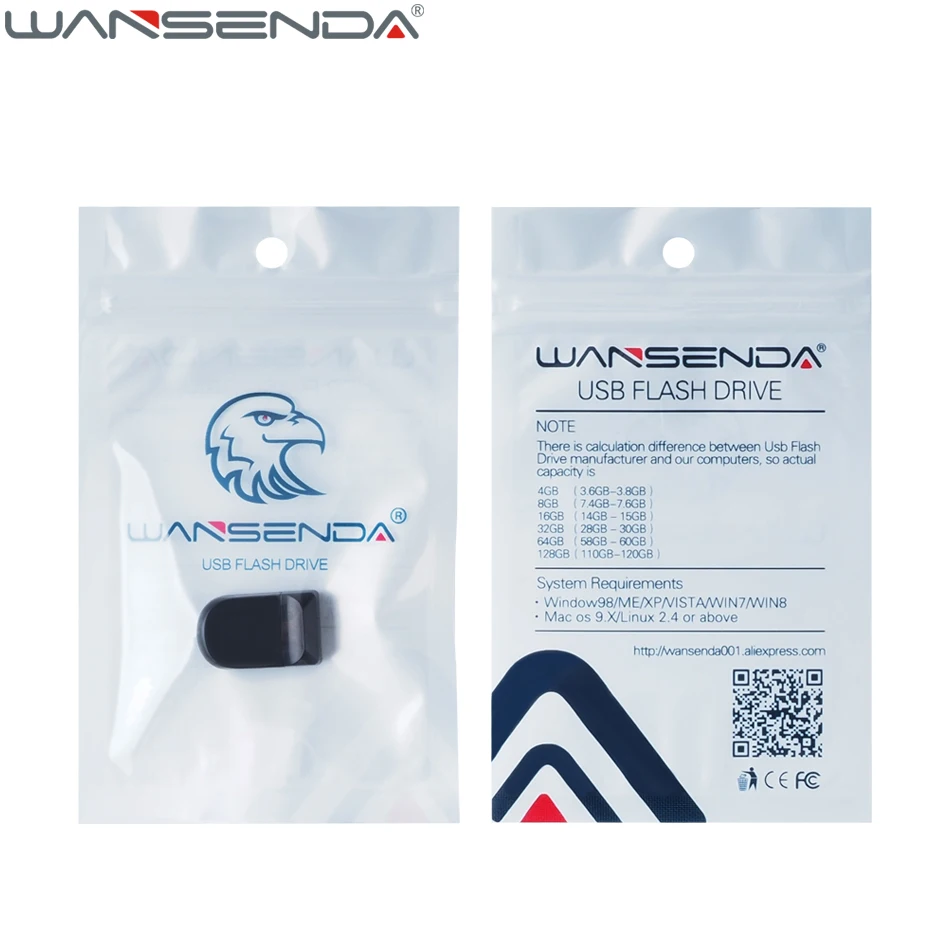 WANSENDA супер мини USB флеш-накопитель 32 Гб 64 Гб Водонепроницаемая USB флешка 8 Гб 16 Гб Флешка USB флеш-карта памяти