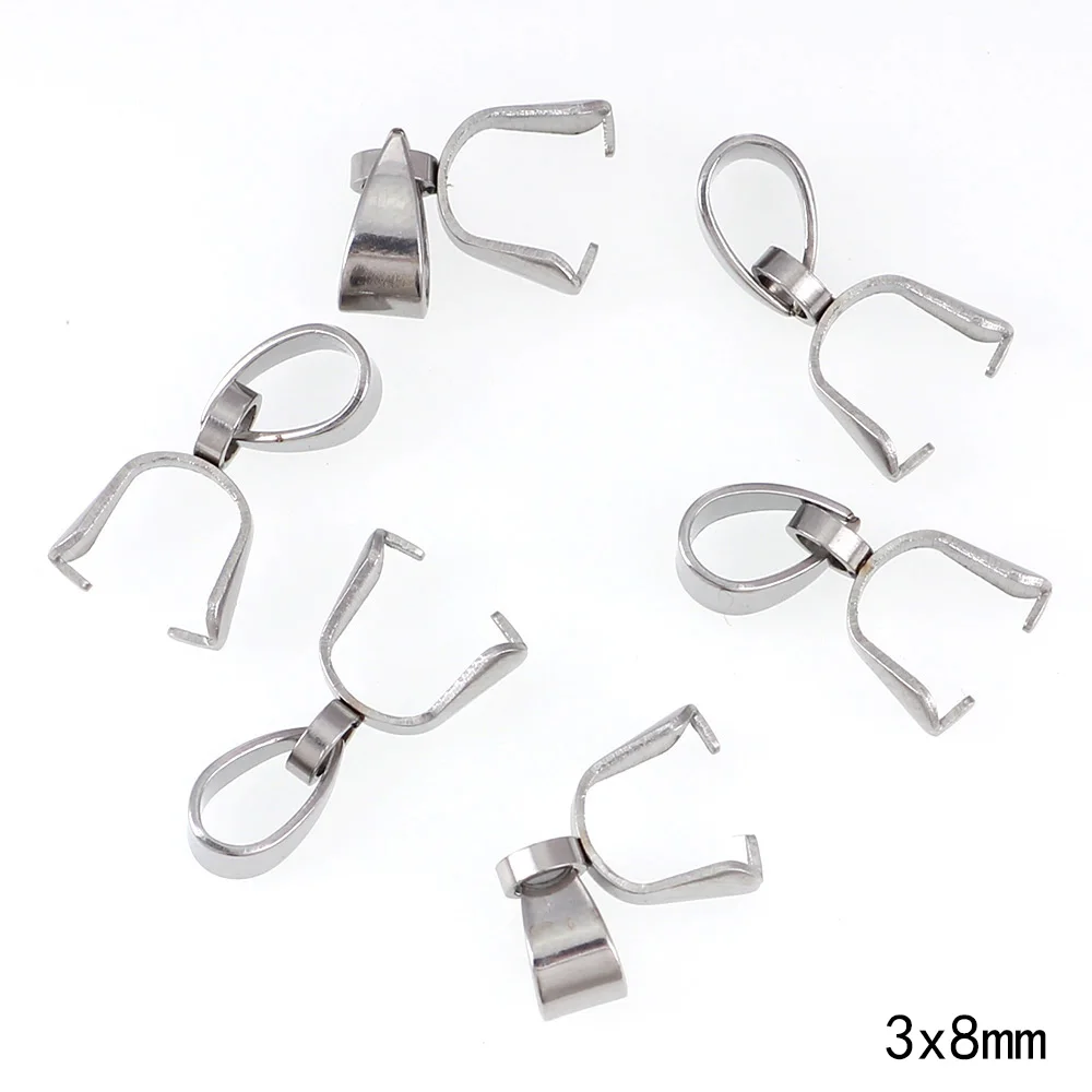 3x8mm 10pieces 10 шт. зажим для шариков из нержавеющей стали зажим для рукоделия ювелирных изделий Аксессуары для рукоделия - Цвет: 3x8mm 10pieces