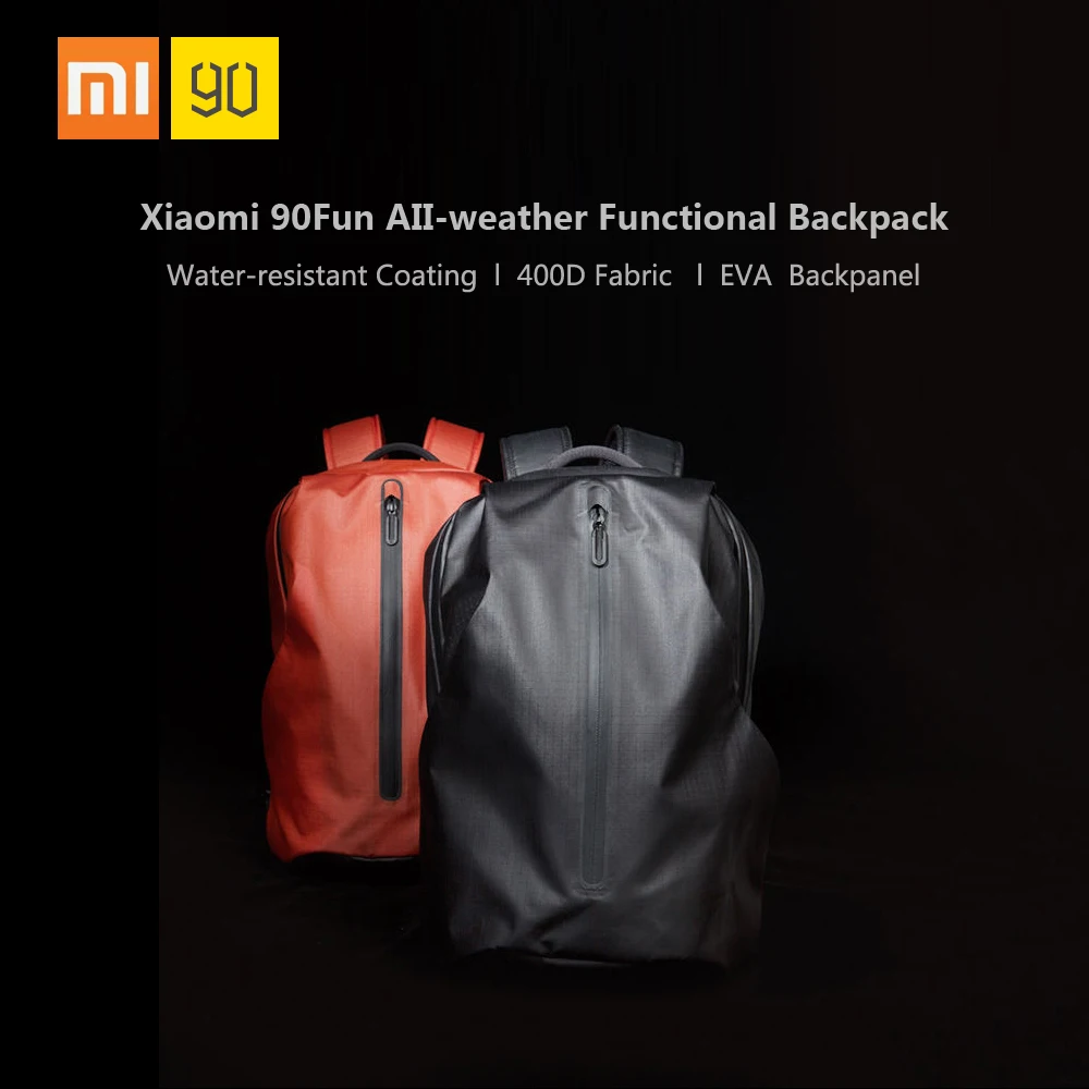 Xiaomi рюкзак для любых погодных условий, функциональный, 90FUN, водонепроницаемый рюкзак для женщин и мужчин, Mochila, рюкзак для путешествий, школьный рюкзак, деловые сумки