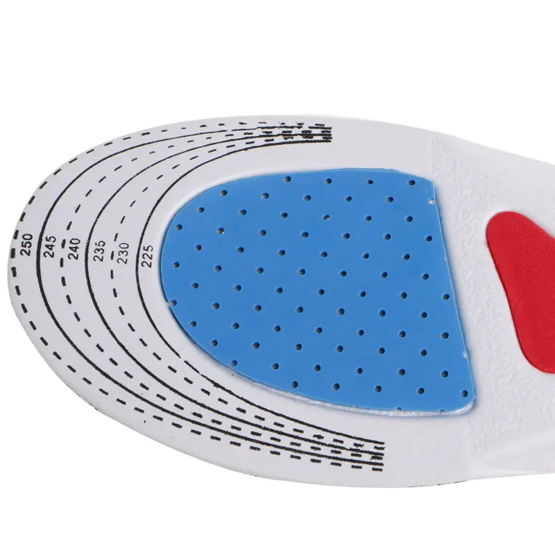 

1pair Unisex Silicone Foot Gel Insoles Pads Orthotic Arch Support Shoe Pad 35-40 Size