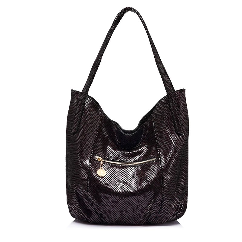 Женская большая кожаная сумка хобо REALER|tote bags for women|large tote bagbags with |