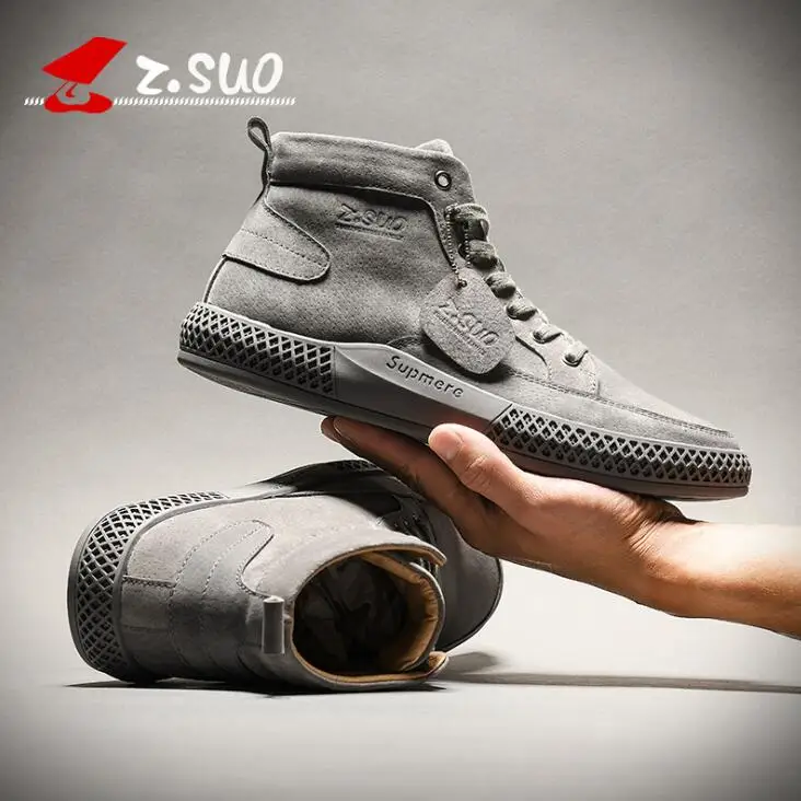 Новинка мужская повседневная обувь из замши сезон весна-осень модная на плоской