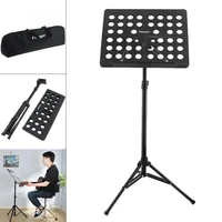 flanger folding lightweight music stand sheet aluminum alloy tripod stand holder height adjustable with carrying cotton bag