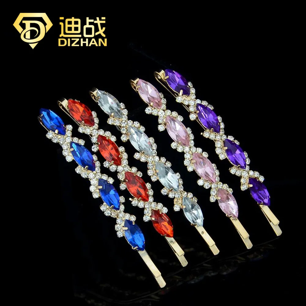 Стразы цвета пшеничного дизайна аксессуары для волос хрустальные шпильки
