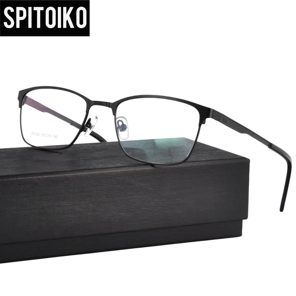 

SPITOIKO Metal Classical Optical Frame Myopia Spectacles For Men Prescription Eyewear Eyeglasses F3142