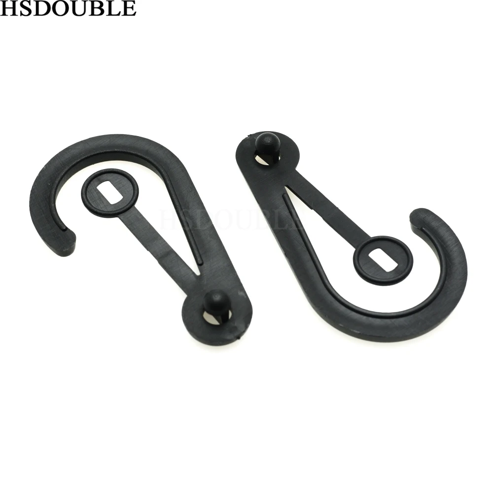 

Gloves Hook Plastic Black Buckles Snap Hook With O-Ring Used For Shower Curtains