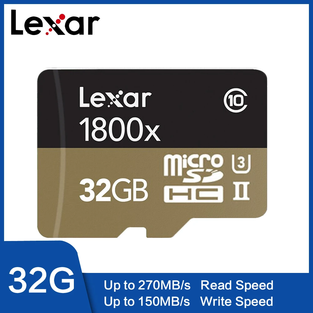Lexar 1800X карта памяти 32 Гб 64 профессиональная Micro SD класс 10 UHS-II U3 SDHC SDXC 270 МБ/с./с TF |