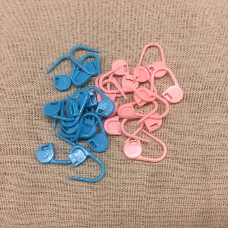 100 шт красочные пластиковые иглы вязание кроше Блокировка Стежка Держатели