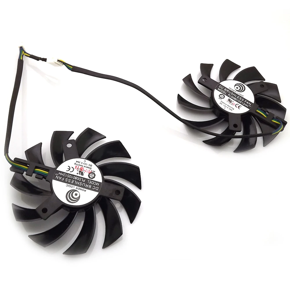 Вентилятор для видеокарты MSI R6790 N560GTX R6850 N460GT Twin Frozr II 2 шт./лот PLD08010S12HH постоянный