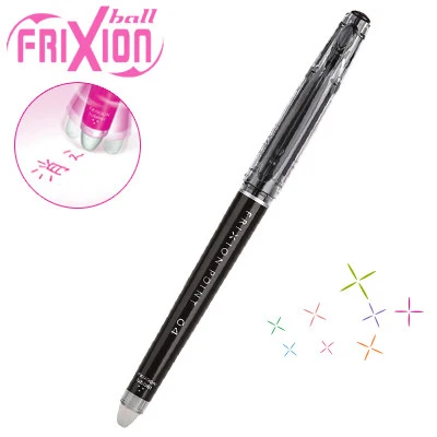 Пилот LF-22P4 Frixion стираемый 0,4 мм наконечник гель чернила Pen-3pcs упакованы - Цвет: Черный