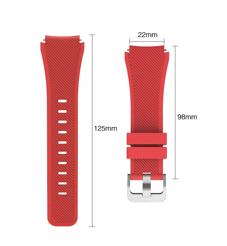Силиконовый ремешок для samsung Galaxy watch 46 мм ремешок gear S3 Frontier band 22 мм браслет huawei watch GT ремешок gear S 3 Классический 46