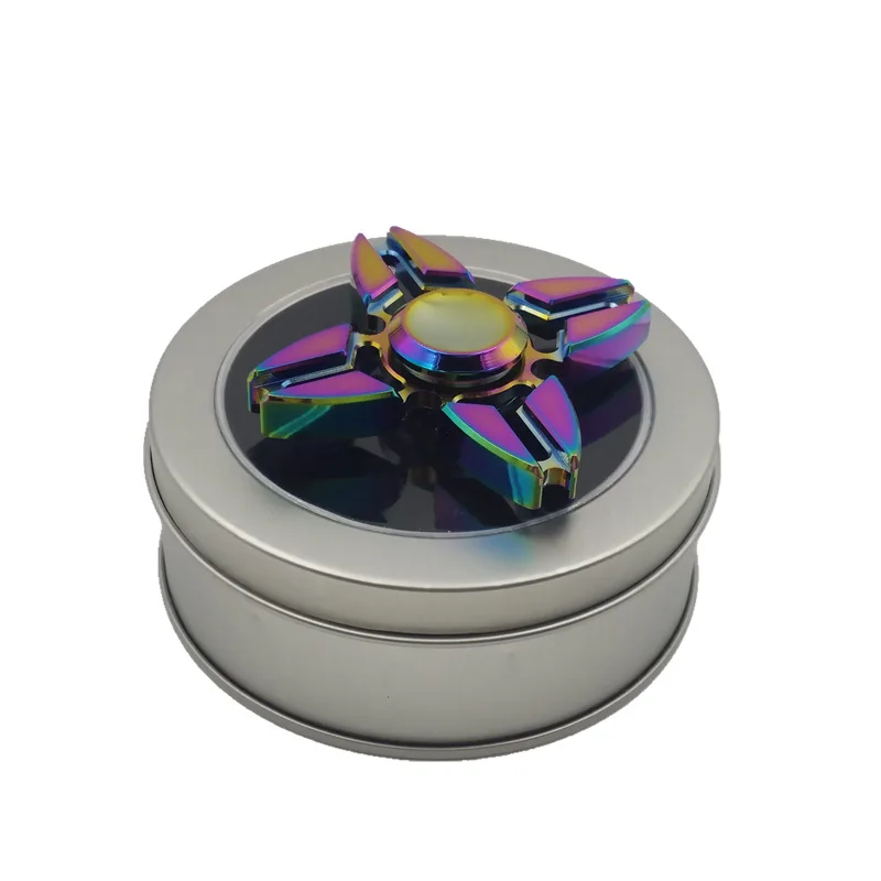 Красочные Пальца Алюминиевого Сплава Гироскопа Металла Три-Spinner Игрушка