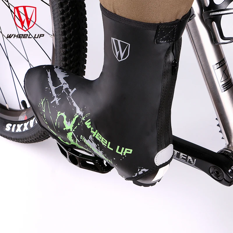 Новинка зимние водонепроницаемые чехлы из ПУ для велосипедной обуви WHEEL UP