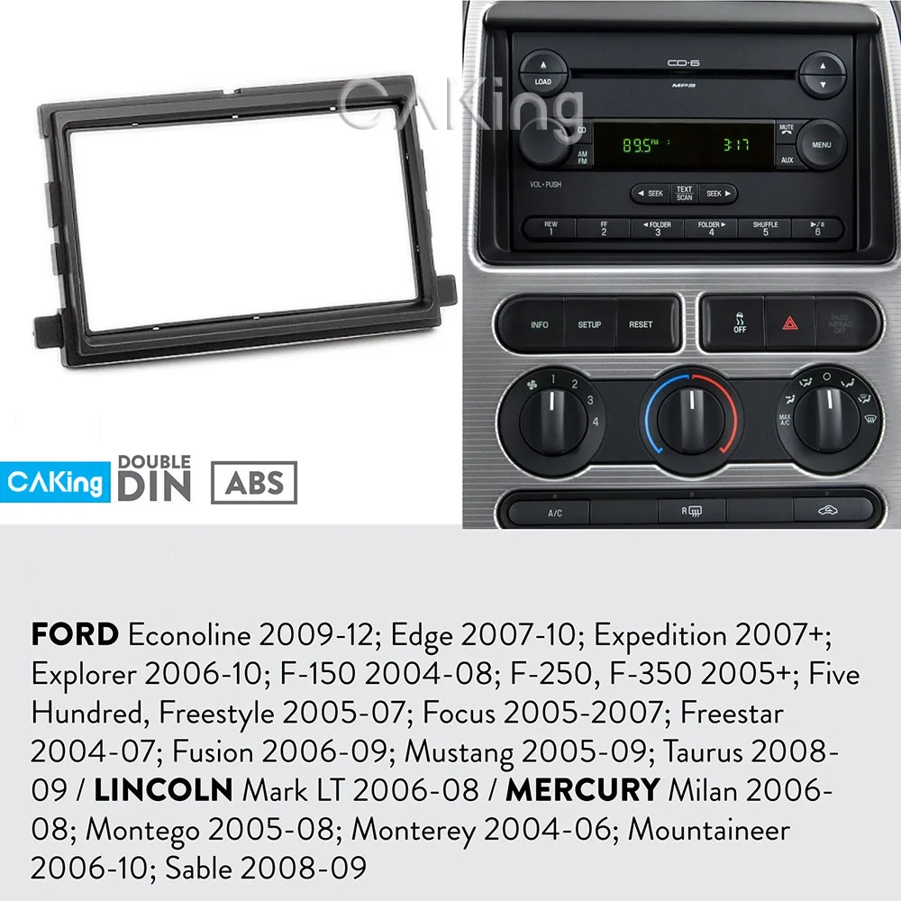 Двойная Din радиопанель Fascia Для LINCOLN Mark LT 2006 08 рамка приборная панель комплект Facia