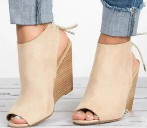 Chaussure/женские пикантные сандалии гладиаторы на танкетке Туфли лодочки высоком