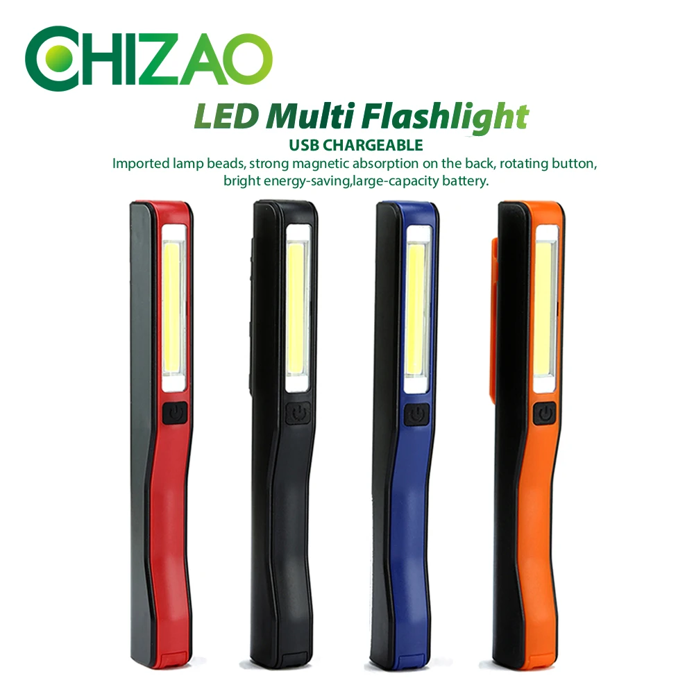 CHIZAO COB рабочий фонарик с магнитом наружный Многофункциональный портативный свет