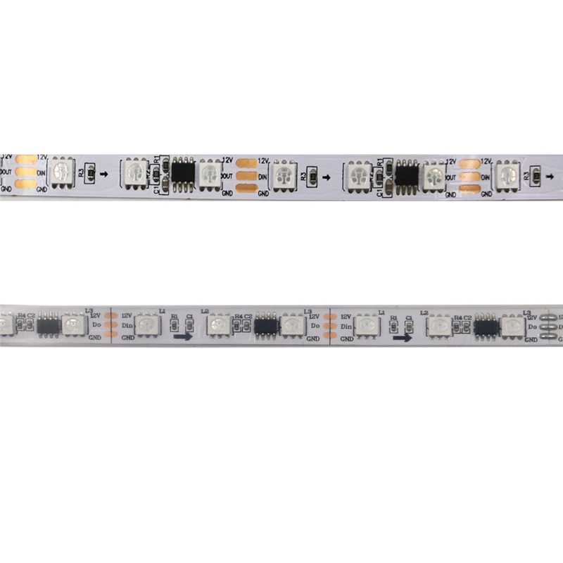 WS2811 Светодиодная лента 5 м 30/60 светодиодов/м ws2811 IC/метр 12 В постоянного тока